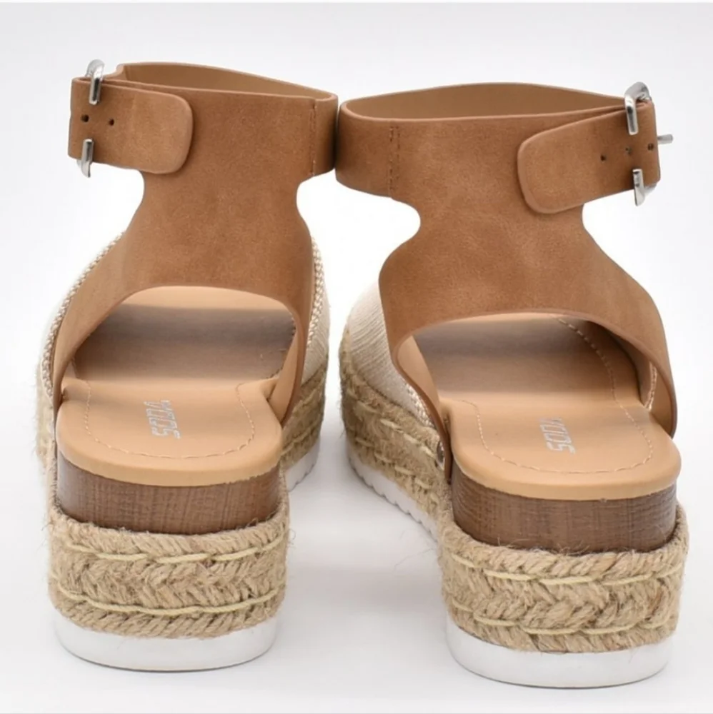 Brown Espadrilles Sandals Size 9